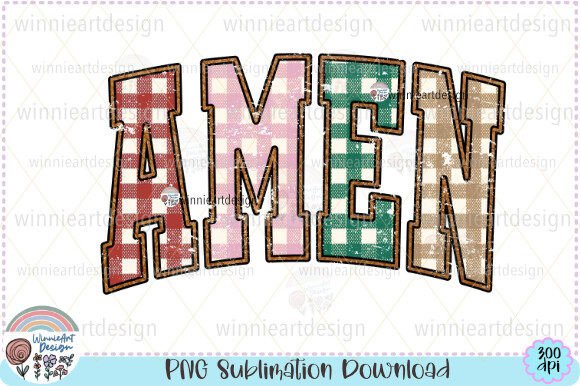 Christian Quote Retro Sublimation Amen Graphics & T-Shirt Designs