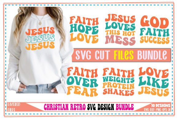 Christian Retro SVG Bundle: Graphics & T-Shirt Designs