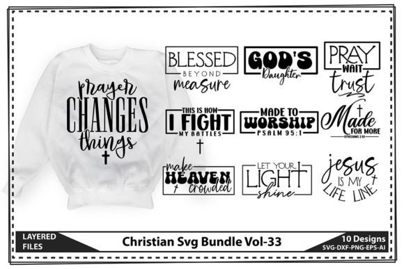 Christian Svg Bundle Vol-33: Graphics & T-Shirt Designs