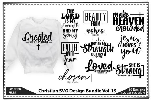 Christian SVG Design Bundle Vol-19: Graphics & T-Shirt Designs