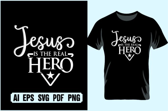 Jesus is the Real Hero Christmas Design – A Festive Graphic for T-Shirt & Branding Projects